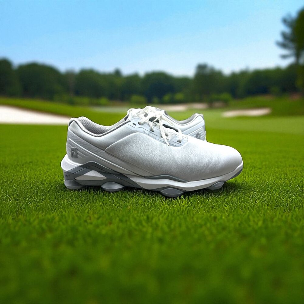 FootJoy Tour Alpha Golf Shoes - White/Silver 55543 - Size 12 (Extra Wide) - Picture 2 of 9